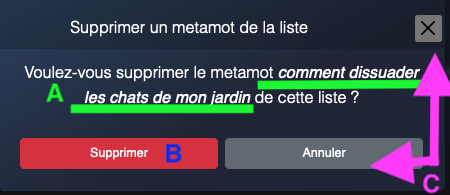 supprimer une idée de sujet d'une liste