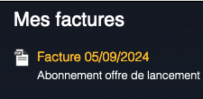 factures associées au compte