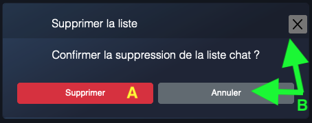 supprimer une liste d'idées de sujet