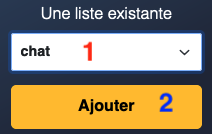 validation d'ajout d'une idée à une liste existante