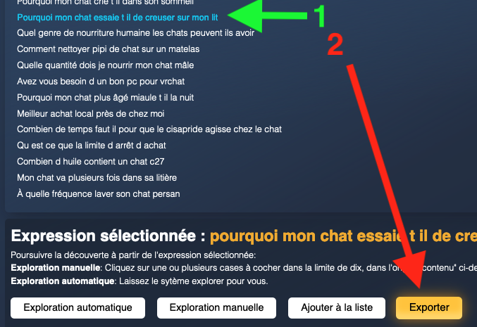 exporter une idée de sujet