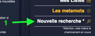 nouvelle recherche initiale