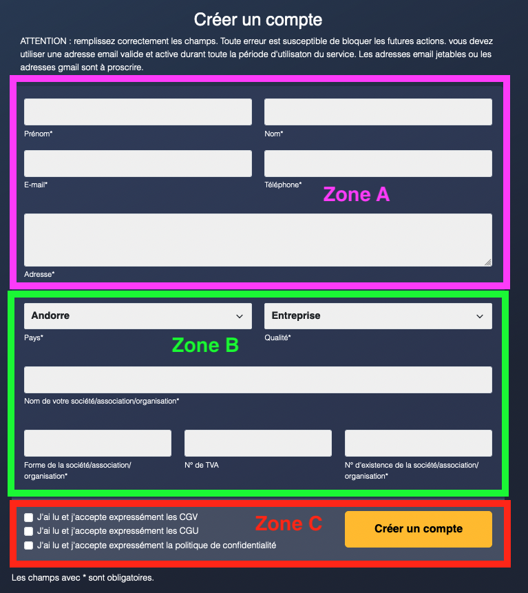 créer compte metamots