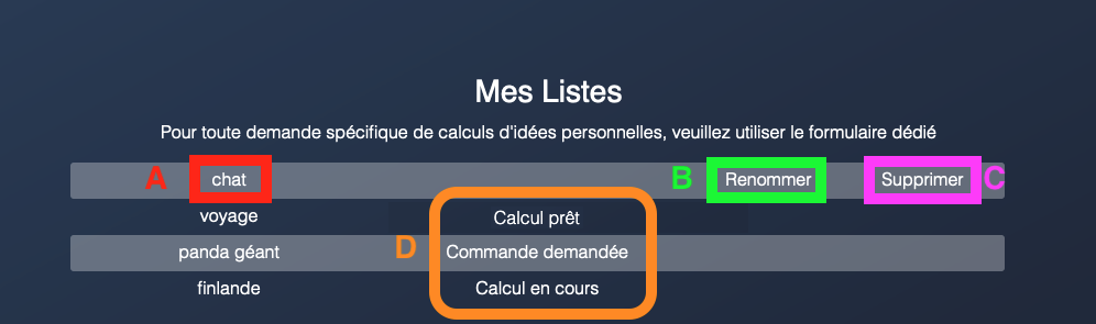 gestion des listes