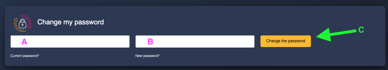 my account change password