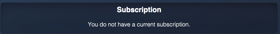 No current subscription