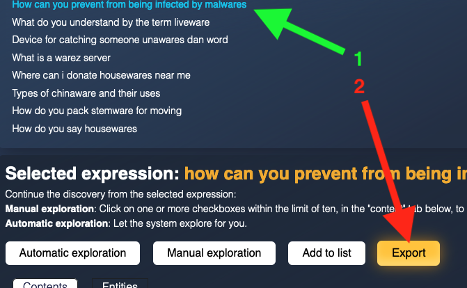 export a topic idea