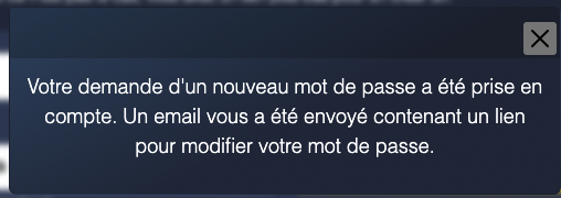 Demande prise en compte