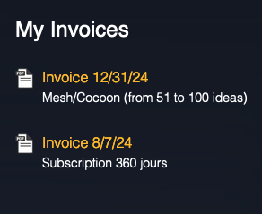 my account invoices