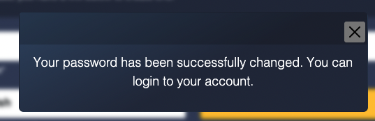 Your password change completed
